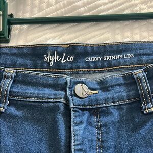Style & Co Blue Skinny Jeans with Classic Denim Texture